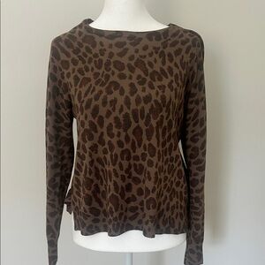 Zara Animal Print Long Sleeve Top
